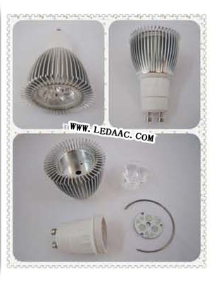 专业供应5W球泡壳5*1W LED灯泡壳——东莞市大朗普瑞斯照明灯具销售部